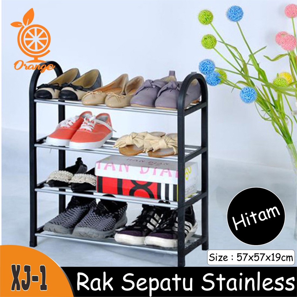 Rak Sepatu Stainless serbaguna Rak Sepatu Mudah Bongkar Pasang rak sepatu portable