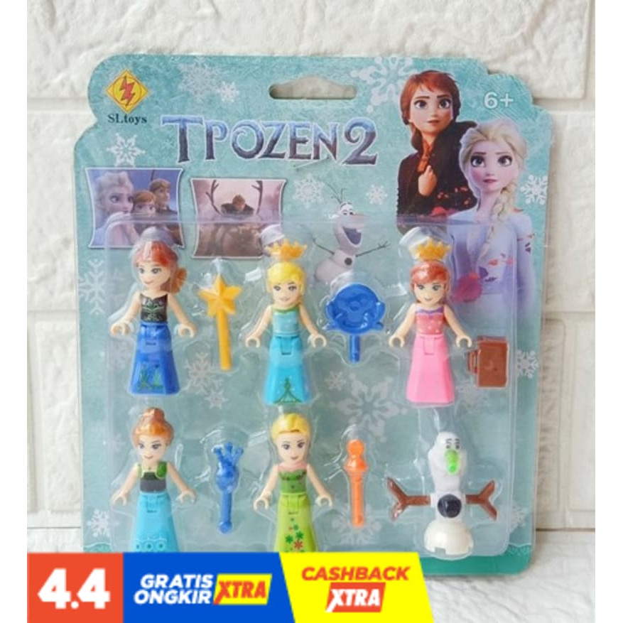 SUPER PROMO MAINAN LEGO MINI FIGURE SET FROZEN PRINCESS ELSA ANNA OLAF 89156 TERMURAH