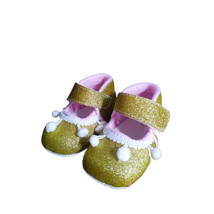 AMH BABY SHOES BLING-BLING RENDA POM-POM 2-13 BULAN