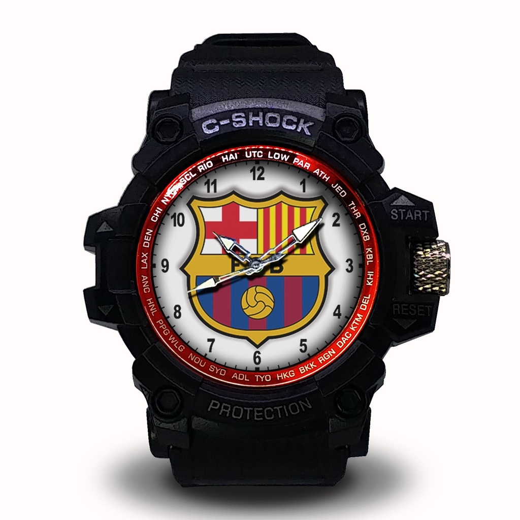 JAM TANGAN CUSTOM LIVERPOOL MU MILAN ARSENAL MUNCHEN BARCA ROMA PUTIH