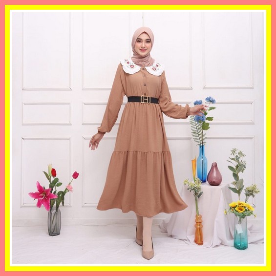 Baju Wanita Terbaru 2021 Pesta Kekinian Ukhti Ladies Gadissyari Set Brownies Tunik Busui Jumbo Midi 
