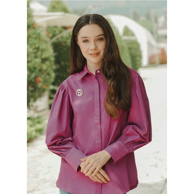 AMANDA SHIRT WITH PUFF SLEEVE - BENANG JARUM