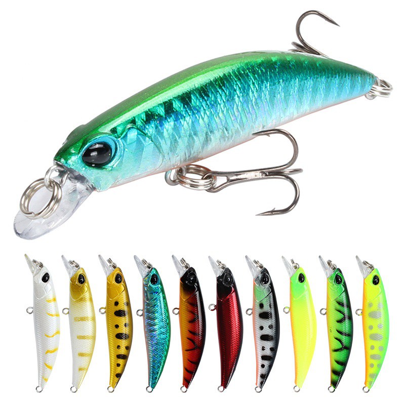 1Pc Minnow Umpan Pancing Bentuk Ikan Kecil Ukuran 7cm 4g Fishing Lure Sinking Bait Tackle
