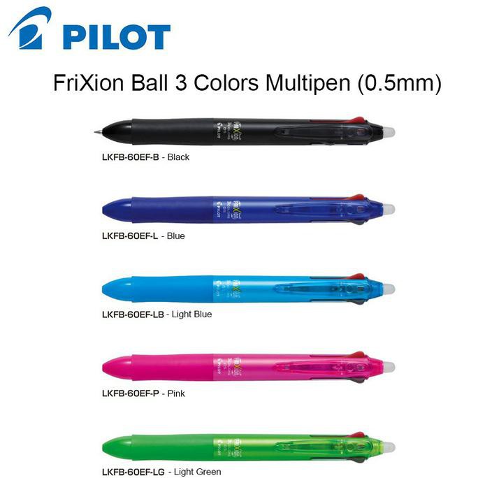 

PROMO TERMURAH PULPEN PILOT FRIXION CLICKER 3 WARNA (3 in 1 Clicker Pilot) DR57