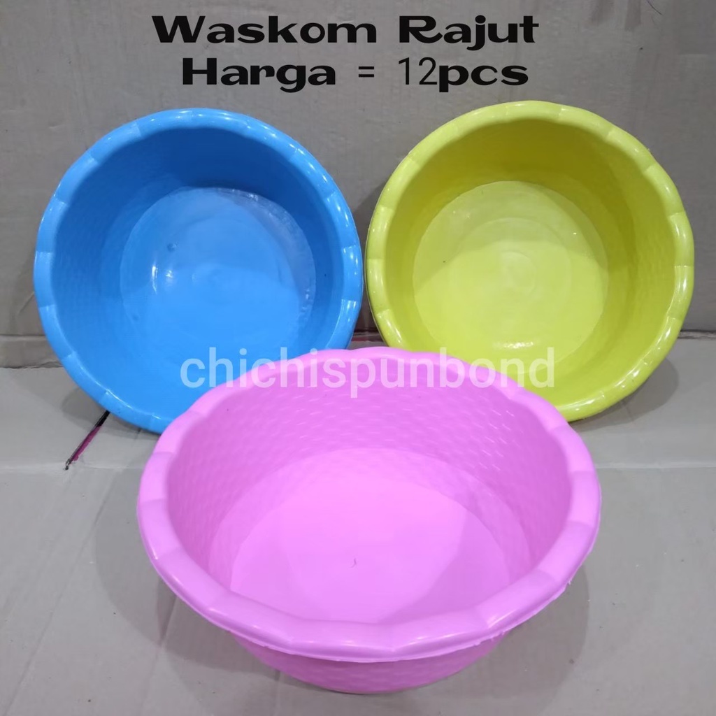 Isi 12 PCS Waskom Rajut /Waskom Plastik/Waskom berkatan /Baskom Hajatan/Baskom