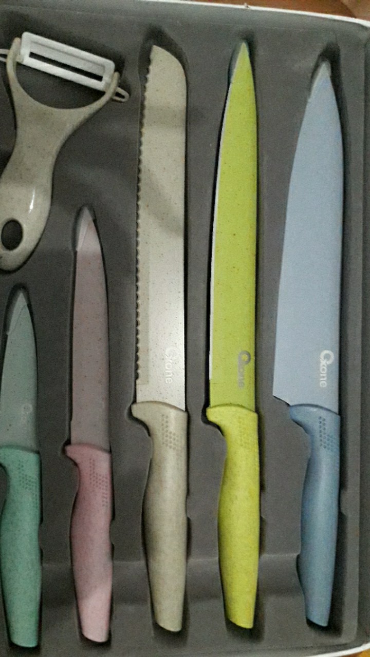 Pisau Set Oxone Color Marble Knife Set Ox-608 N