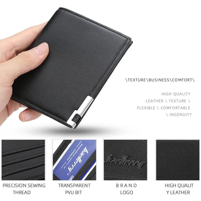 travelmate Baellerry Dompet Multi-card Tipis Pendek Pria Dompet Lipat D1835