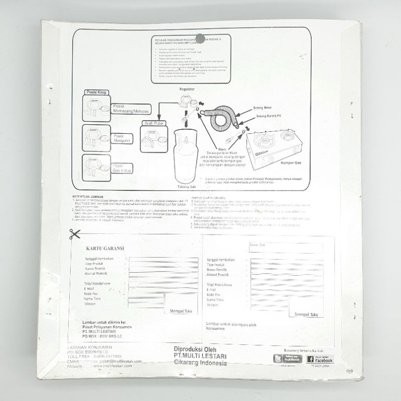 PAKET LUXURY REGULATOR GAS METER  + SELANG ALUMINIUM SNI