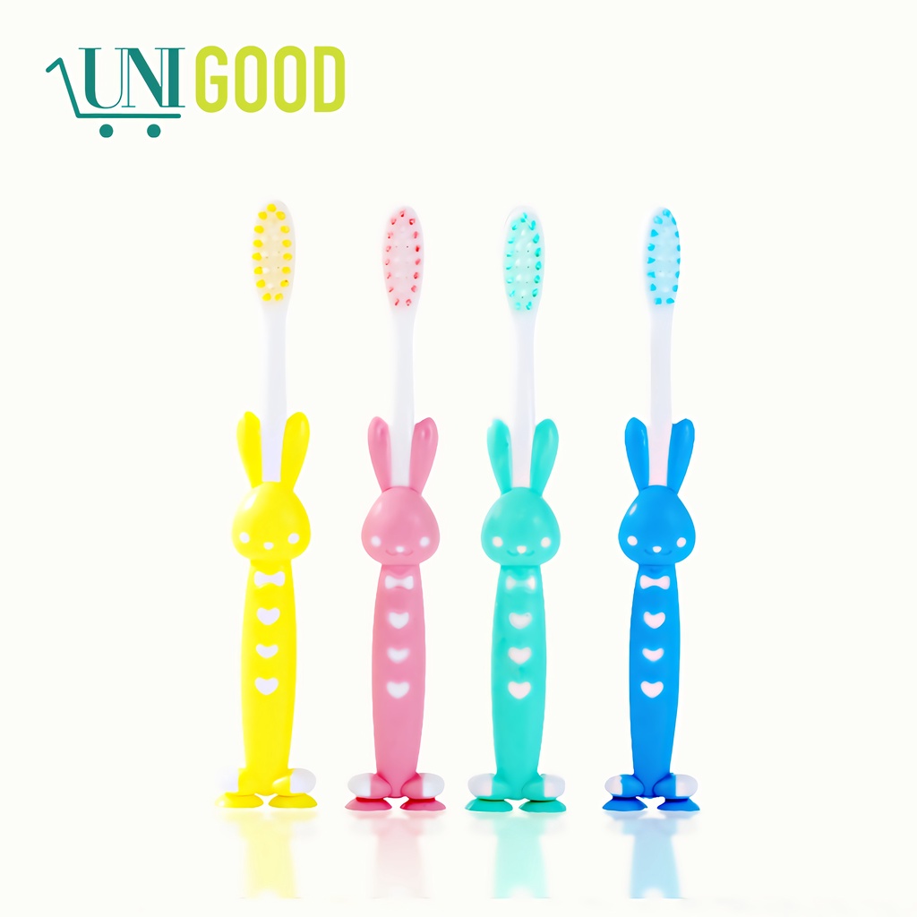 UNIGOOD - Sikat Gigi Anak Motif Kelinci Lucu 1 Set Isi 4 pcs Kids Toothbrush Bulu Lembut Halus