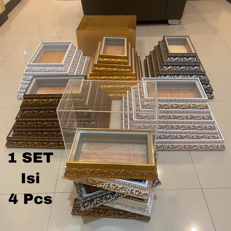 Hantaran Fiber 1set Isi 4pcs Plus Tutup Akrilik Hantaran Pernikahan 1set Isi 4pcs