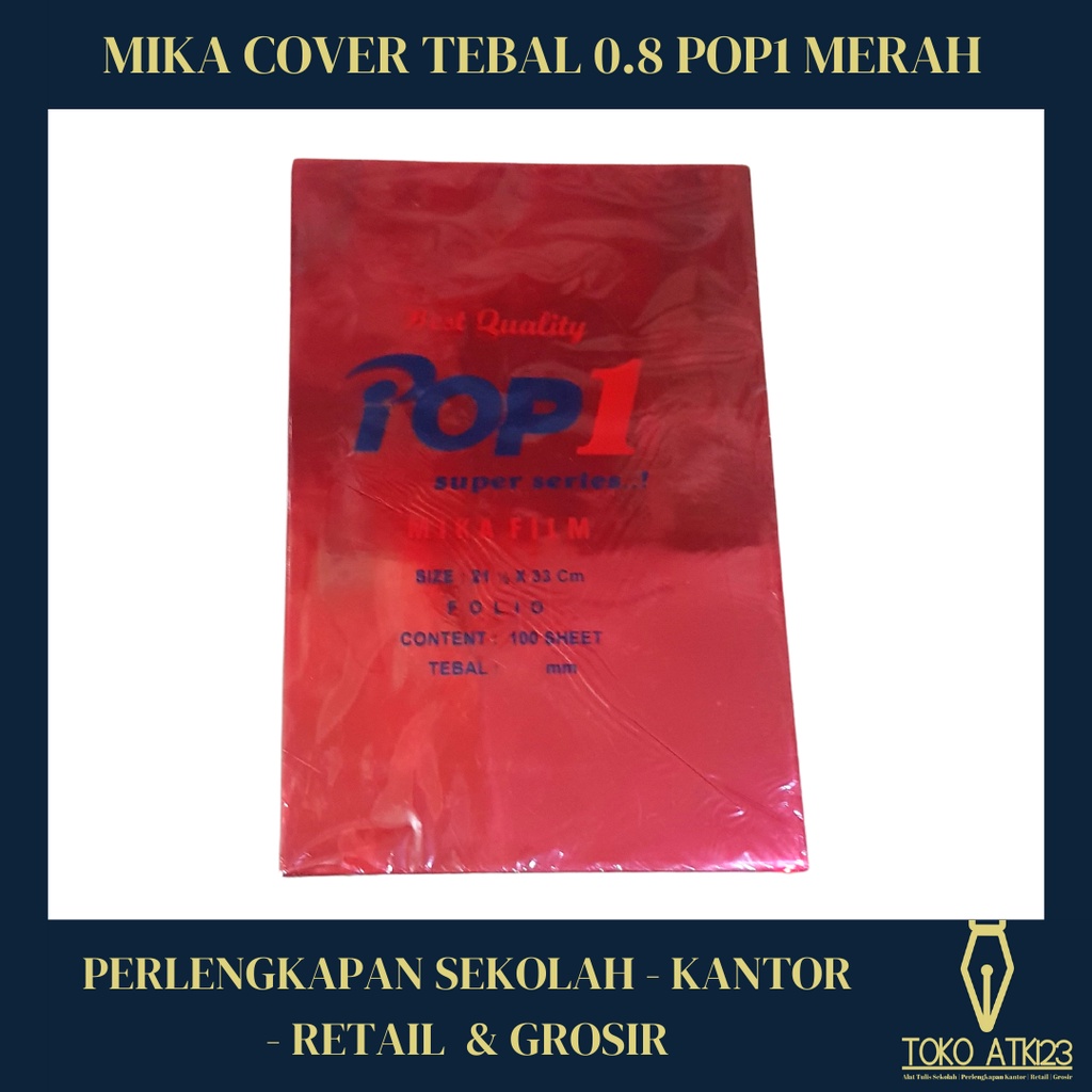 Mika Cover / Mika Jilid / Ukuran Folio Isi 100 lembar Warna Merah