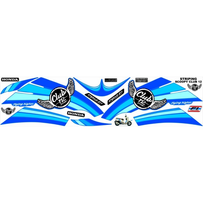 Sticker Scoopy / Striping Variasi Thailand / Thailook Scoopy Fi (SCOOPY CLUB 12)