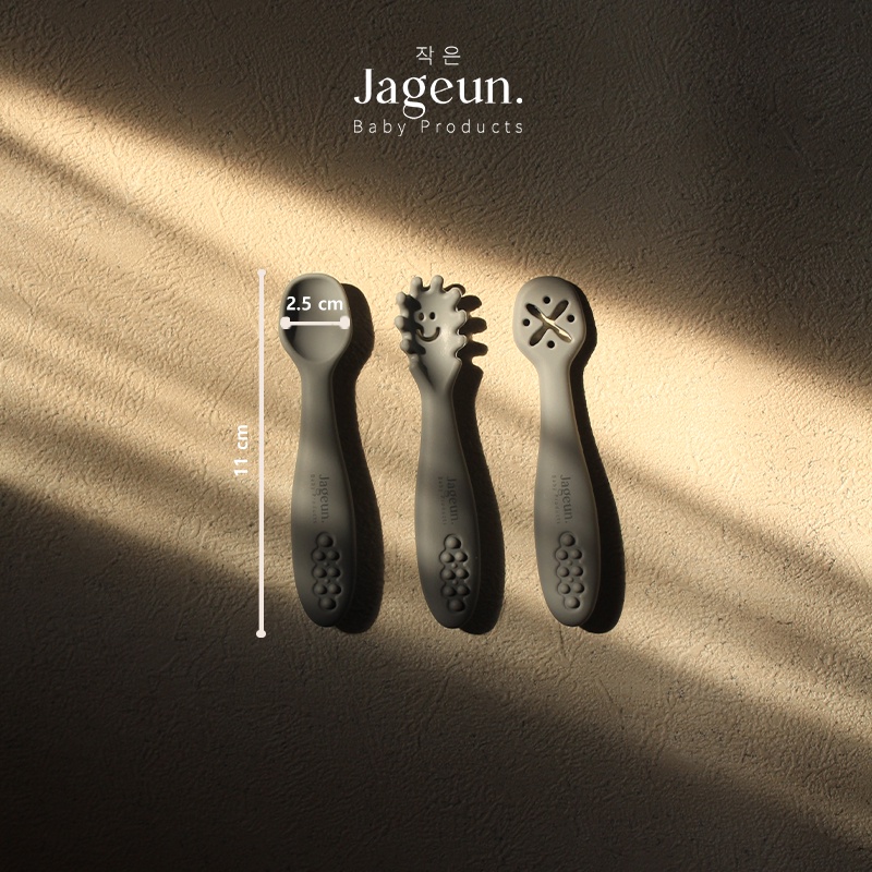 Jageun Premium Silicone Baby Training Dipping Spoon Set | Sendok Puree Mpasi Bayi