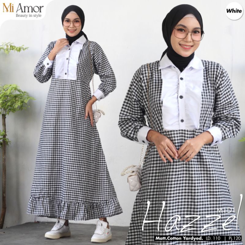Hazzel Midi Gamis Midi Motif By Mi Amore