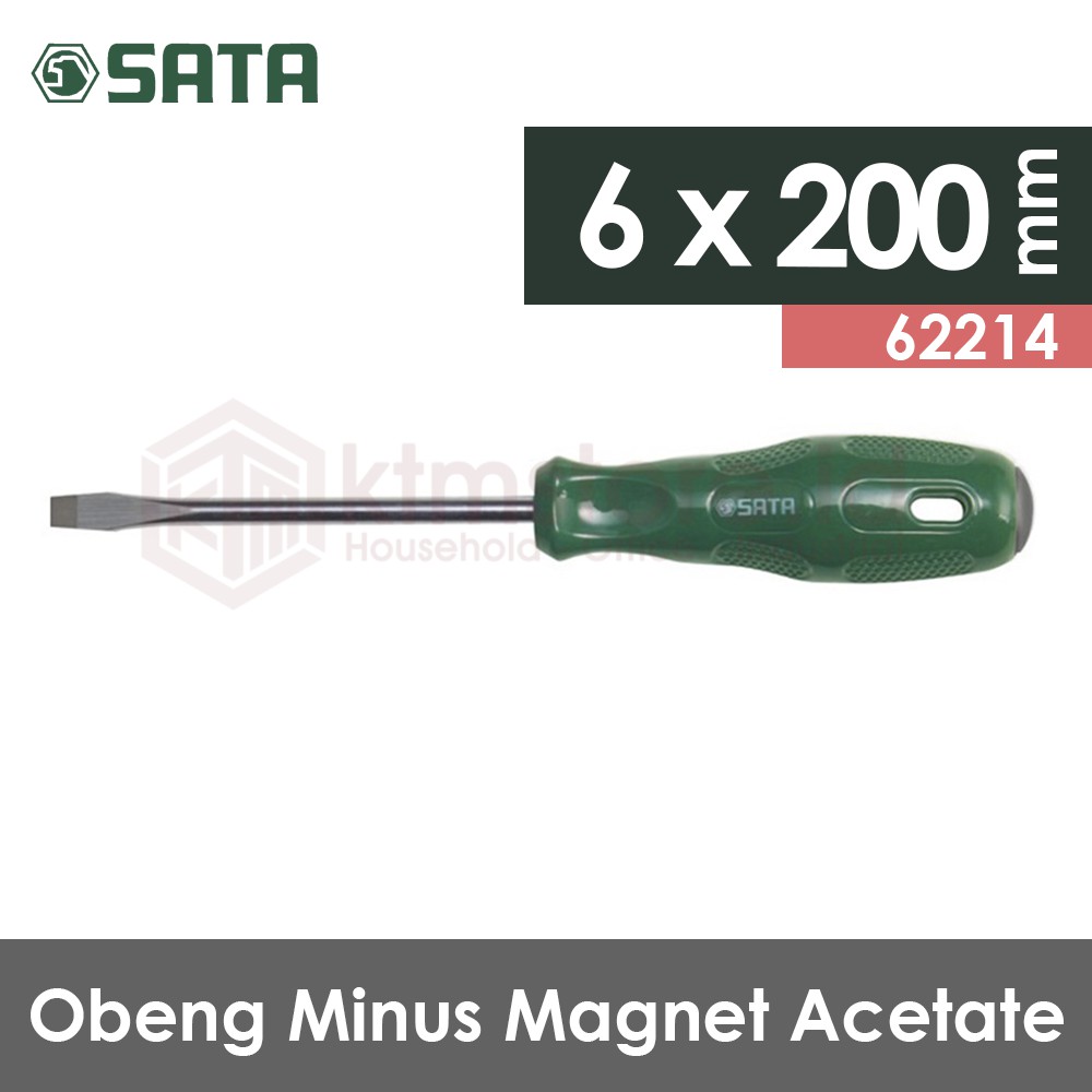 SATA TOOLS Obeng Minus 6 x 200 mm Acetate 62214