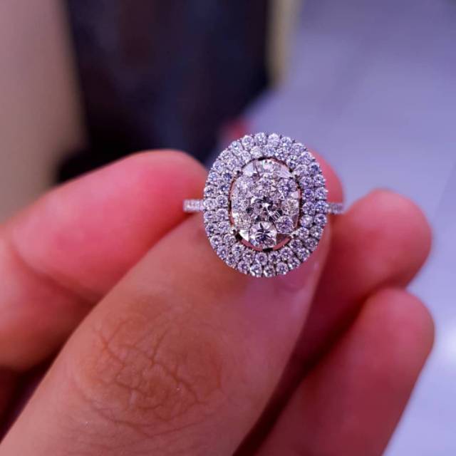 Cincin Berlian & Emas Putih