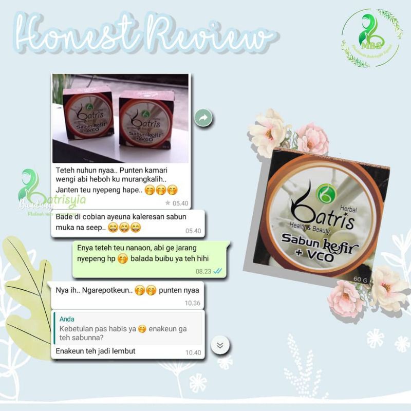 SABUN VCO BATRISYIA HERBAL SEMUA VARIAN/ SABUN CUCI MUKA BATANG BERAS MERAH PEPAYA BENGKOANG SUSU