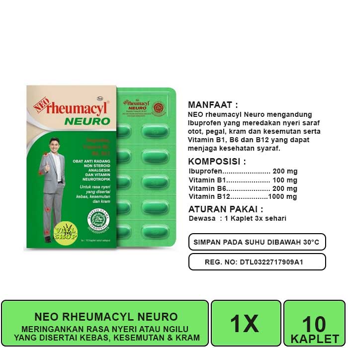 VSHOP. NEO RHEUMACYL NEURO 1 BLISTER ISI 10 KAPLET