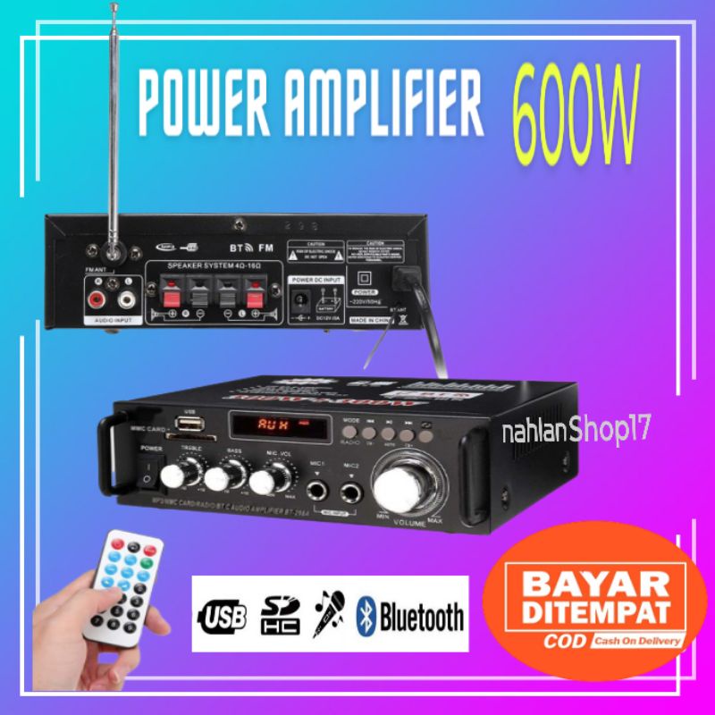 AUDIO AMPLIFIER BLUETOOTH EQ KARAOKE HOME THEATER + FM RADIO 600W / ALAT PENGUBAH FREKUENSI SUARA