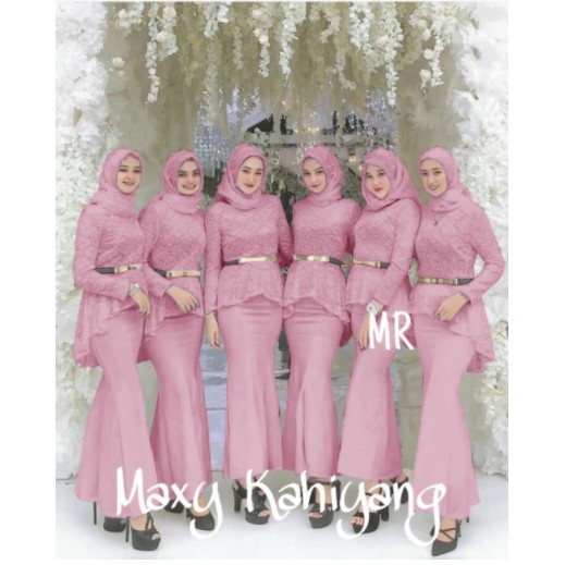 Baju Gamis Wanita Remaja Modis Model Duyung Terbaru 2022 Baju Gamis Seragam Nikahan Outer Rompi Baha