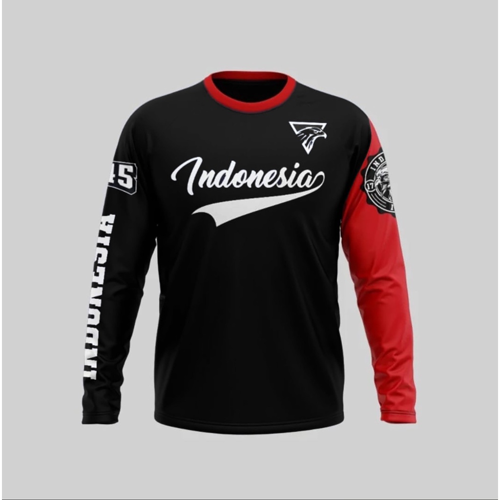 BISA COD - BAJU GARUDA RI TERBARU-KAOS DISTRO PRIA LENGAN PANJANG MASA KINI DAN TERLARIS