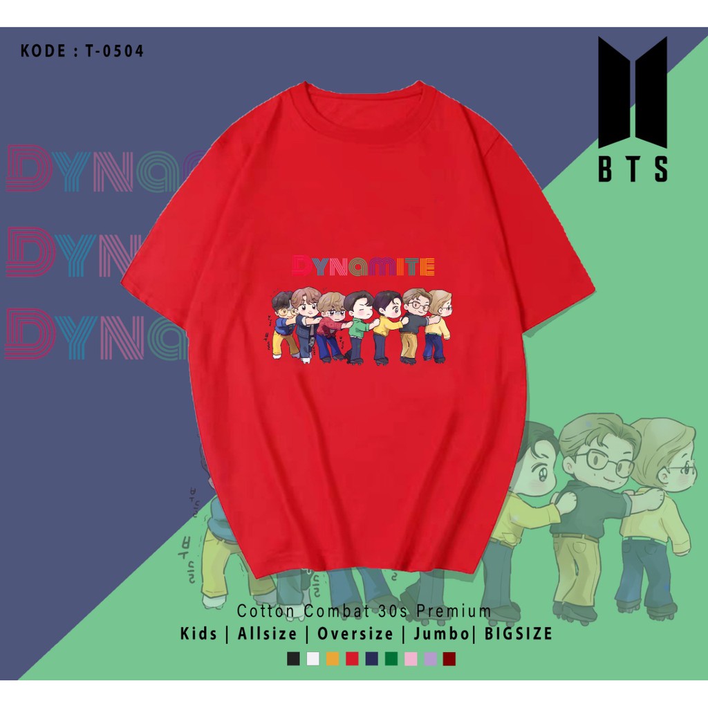 T-SHIRT BTS DYNAMITE UNISEX / TERMURAH BAJU KAOS KATUN LENGAN PENDEK / TUMBLR TEE / TERMURAH