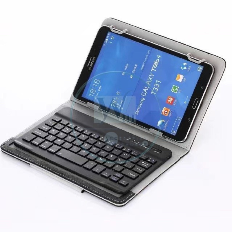 KEYBOARD BLUETOOTH UNIVERSAL COVER KULIT UNTUK TAB/IPAD UKURAN 8&quot;-10”