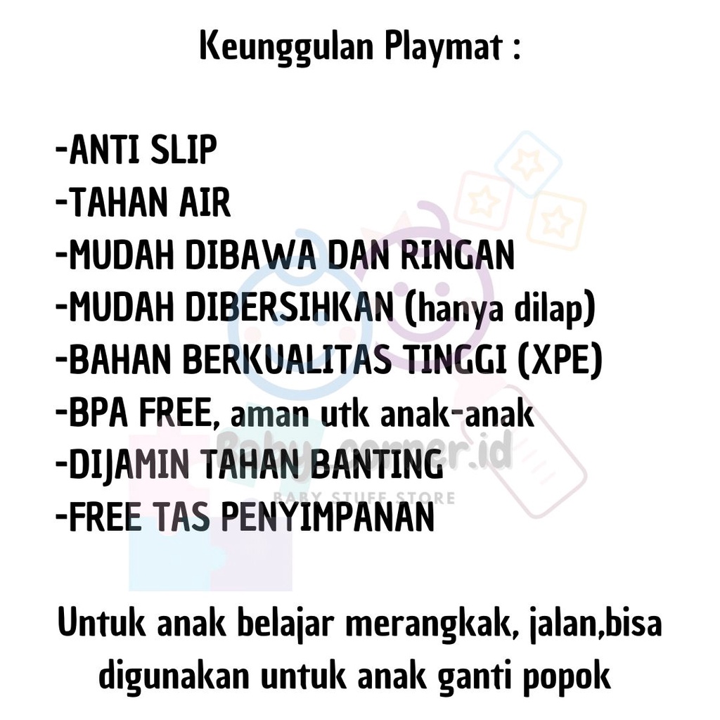 FOLDING PLAYMAT XPE PREMIUM  200x150 &amp; 200x180 - Karpet Lipat Matras Motif