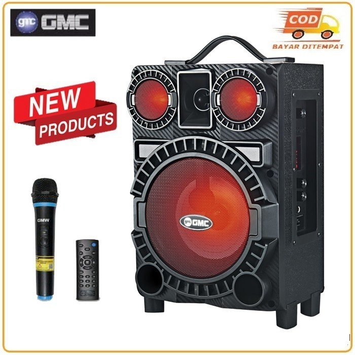 Termurah GMC 897Q | 897P Speaker Portable Ampli Meeting BLUETOOTH - 6,5 inch Bonus mic Wireless Bisa Bayar Ditempat | FMS