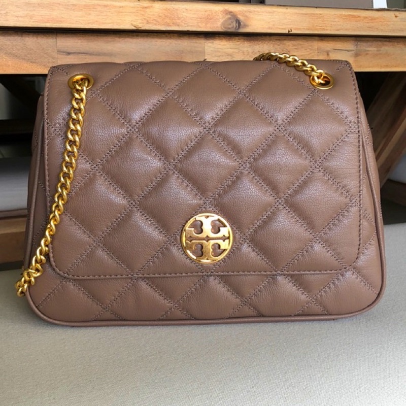 tory burch tb willa medium classic taupe