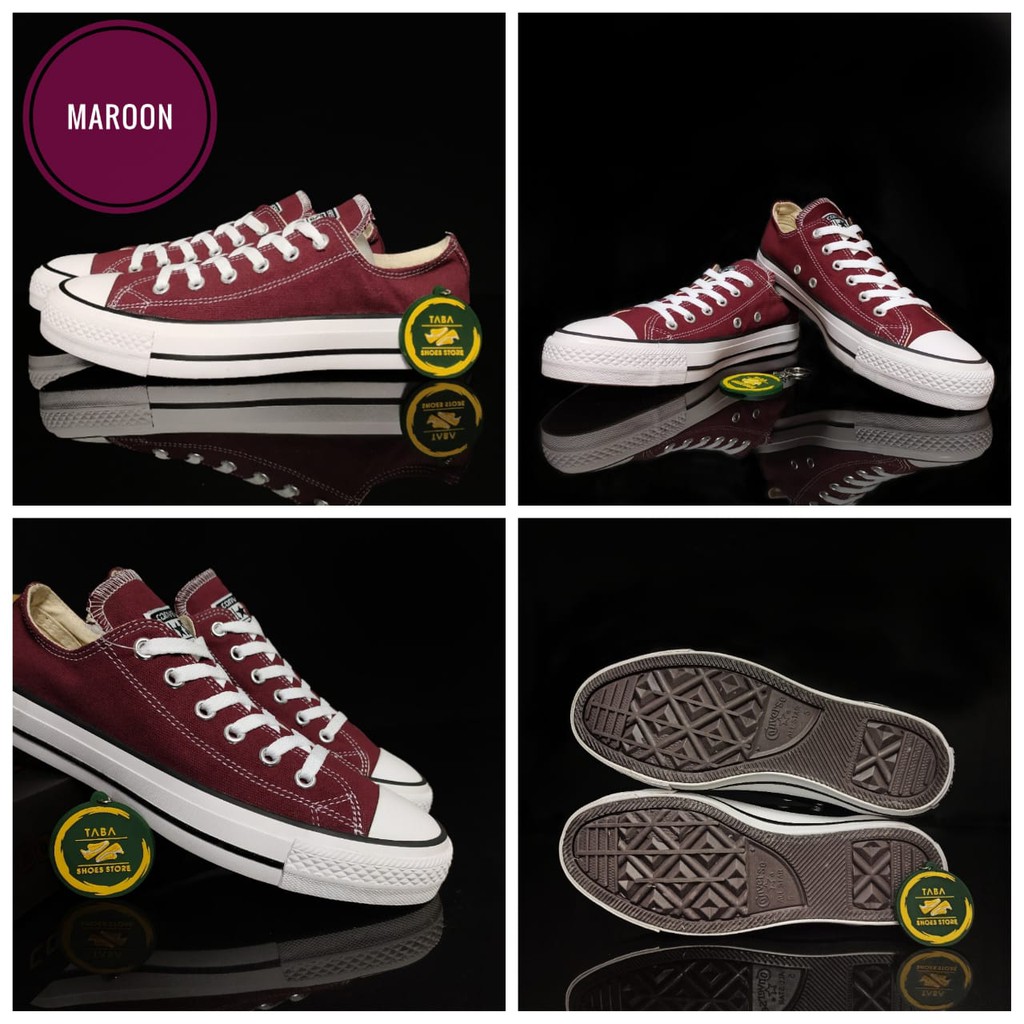 (BISA COD) SNEAKERS CON' CLASSIC MAROON PENDEK SEPATU PRIA WANITA