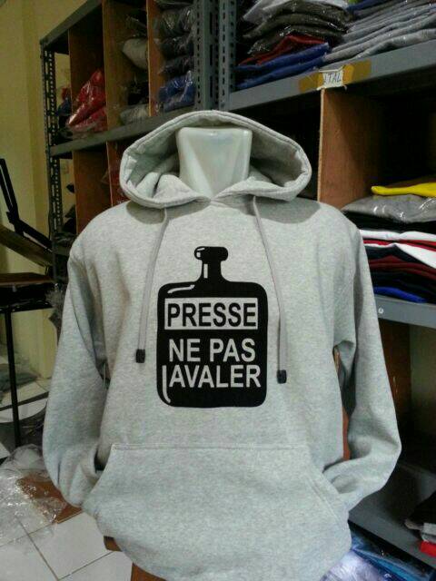 RICKS CLOTHING HOODIE RADIOHEAD PRESSE NE PAS AVALER - GREY