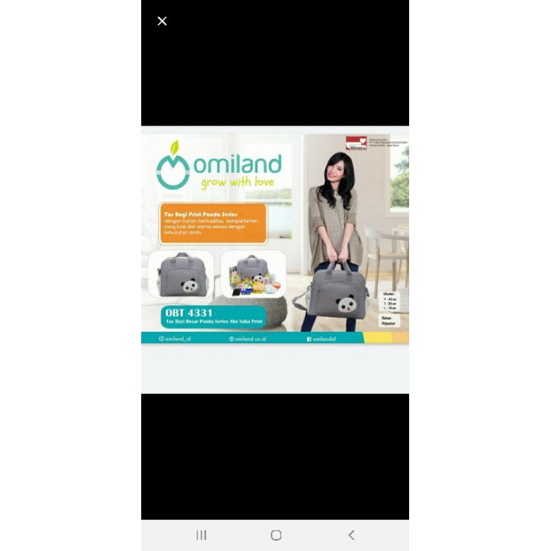 tas bayi besar omiland panda series