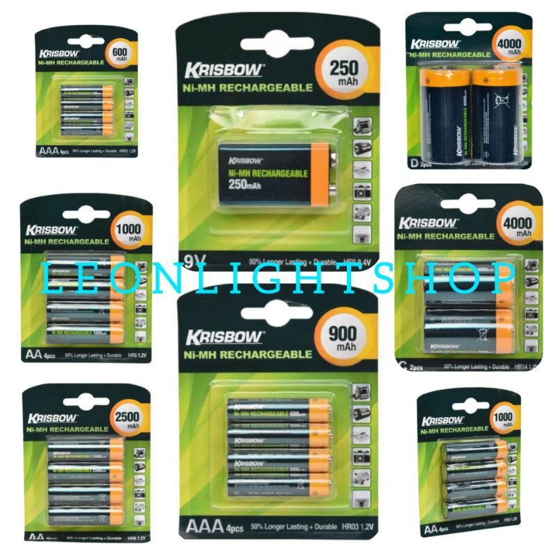 KRISBOW SET BATERAI RECHARGEABLE+CHARGER BATERAI UNIVERSAL  AA/AAA ISI 4 PCS/ACE BATERAI CHARGER