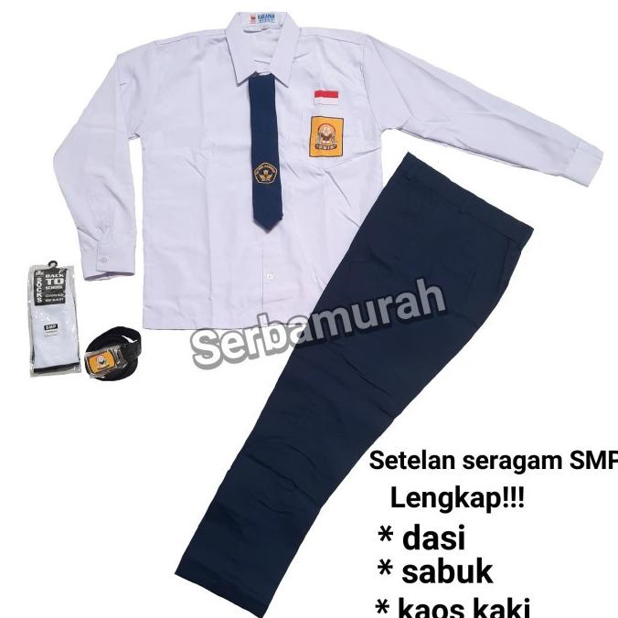 SETELAN SERAGAM SEKOLAH SMP LAKI-LAKI BAJU SERAGAM SEKOLAH SMP LAKI