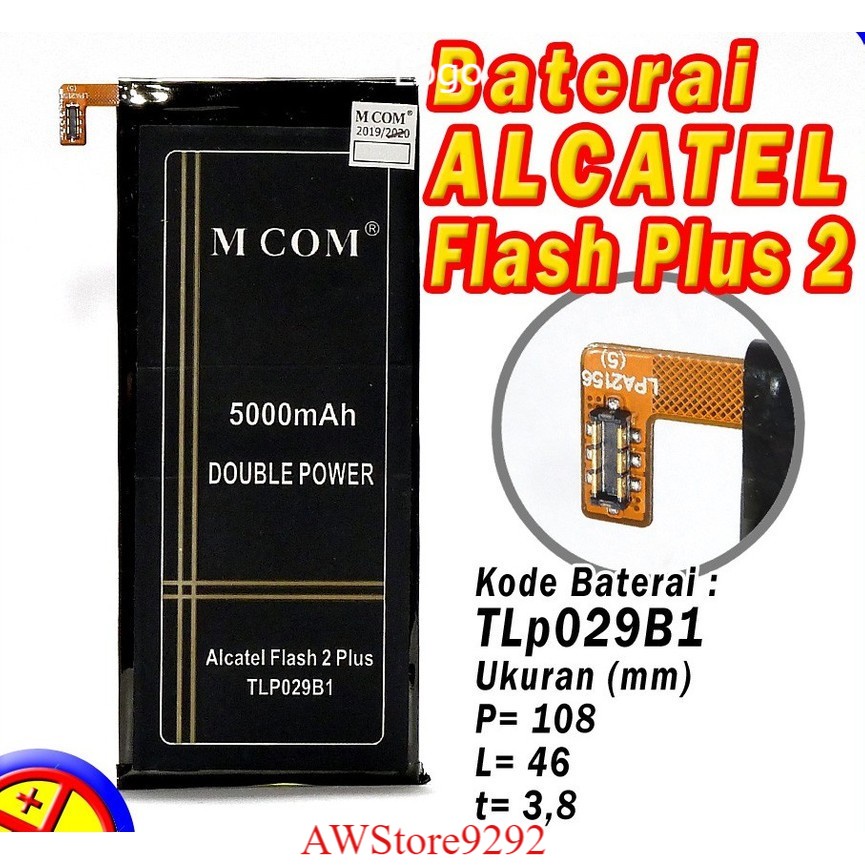 Mcom Battery Batre Baterai Double Power Mcom Alcatel Flash 2 Plus Tlp029B1