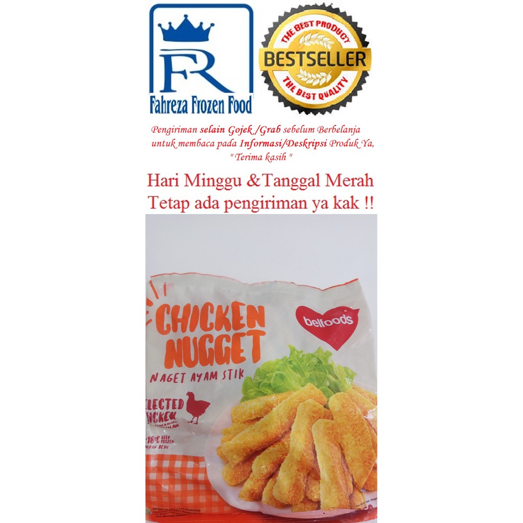 

Belfoods Chicken Nugget Stick 250 Gram Harga Hemat