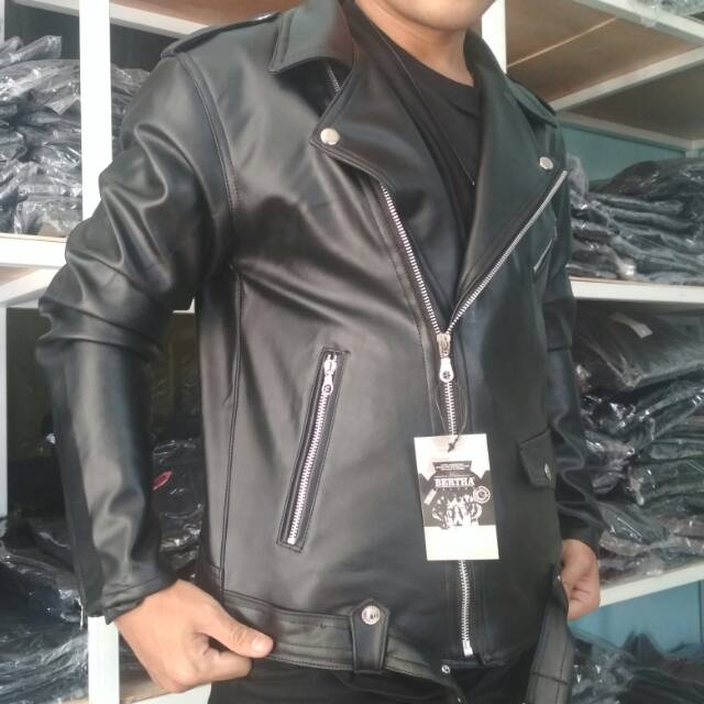 Jaket Murah Rock n Roll Kulit Sintetis / Jaket Ramones Motor