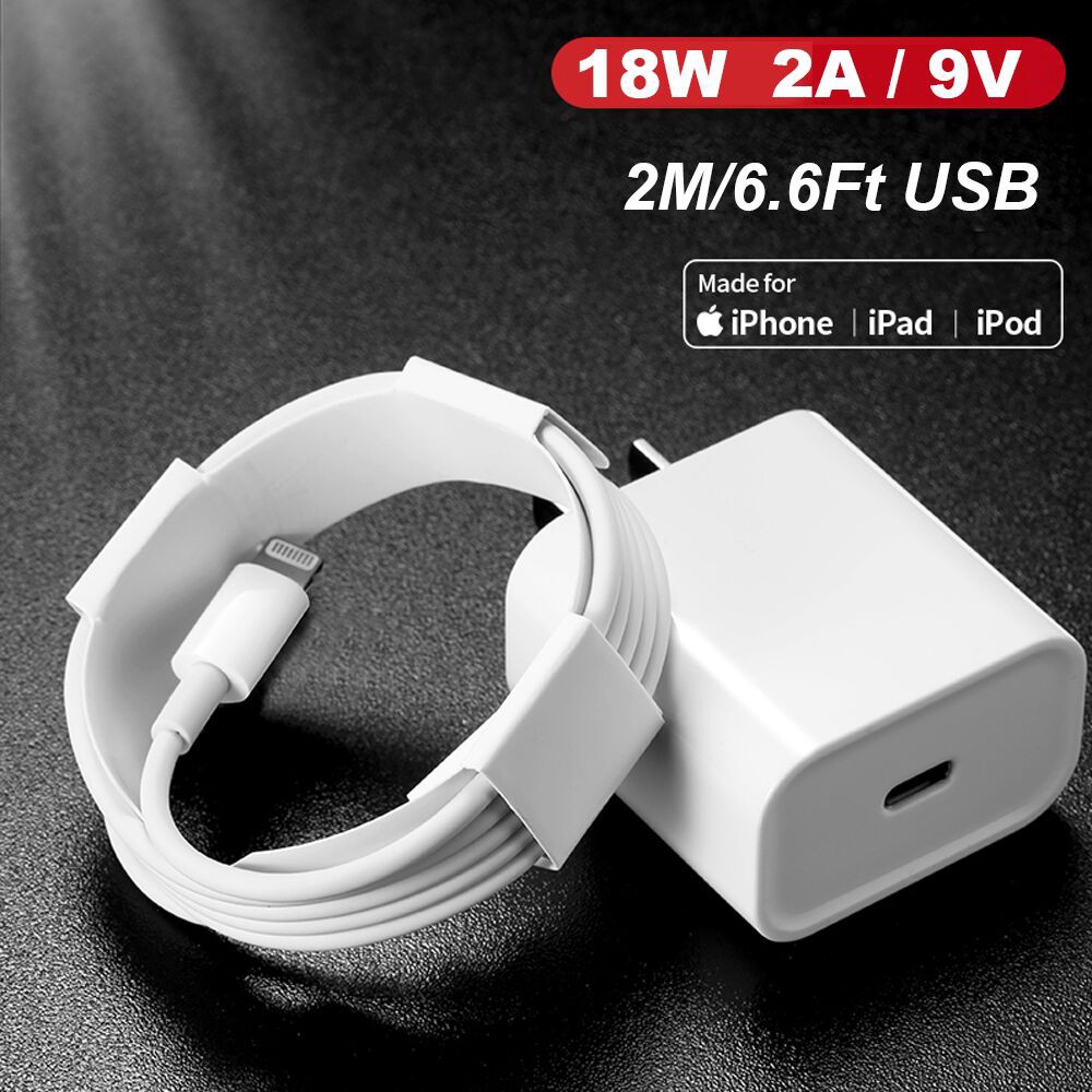 PD Fast Charging 18W 9V/2A USB-C Type-C to Lightning 1/2M