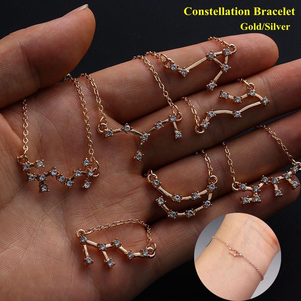 Gelang Konstelasi Nanas Adjustable Hadiah Persahabatan Cubic Zirconia Diamonds Guardian Star Braceletss