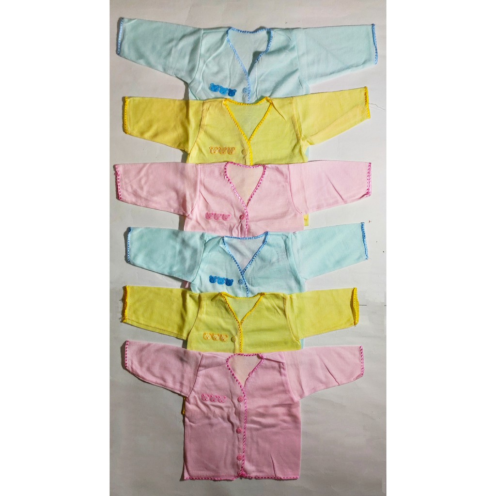 Boboko ~ 6 Pcs Baju Oblong Bayi Murah Berkualitas ( Lengan Panjang ) // OneSize, Newborn 0-4 Bulan