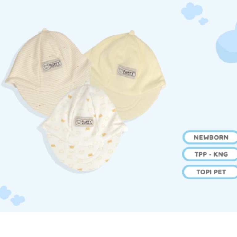 FLUFFY Topi Pet  bayi newborn 0-6 1PCS