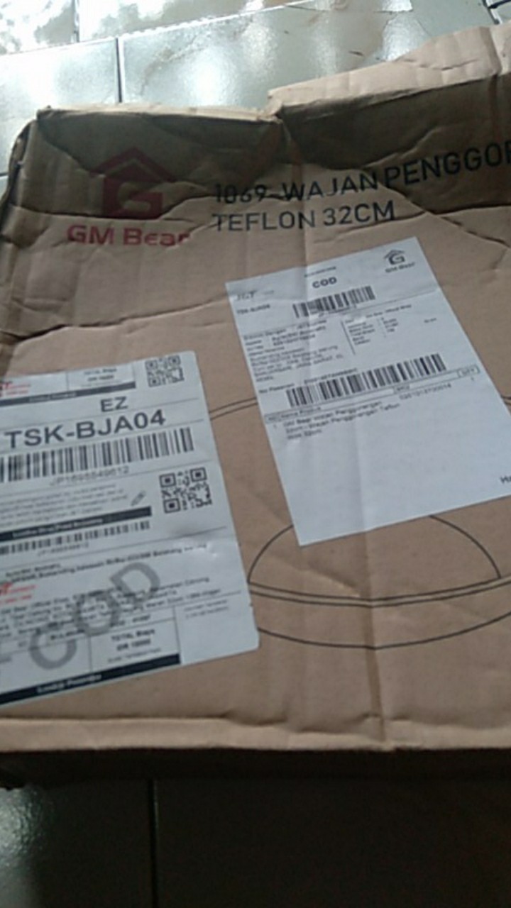 Gm Bear Wajan Teflon Gagang Merah 32cm 1069-wajan Penggorengan Teflon 32cm