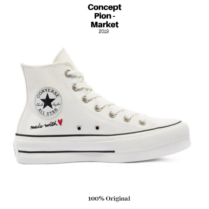 converse chuck with heart
