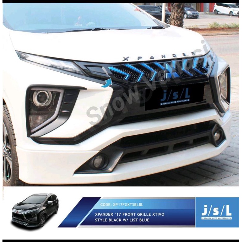 JSL Xtivo Grill Depan Xpander Front Grille Black Blue