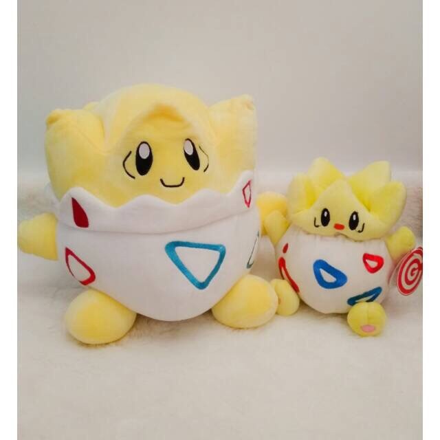 Boneka Togepi Yellow Girl Woman Train Trainee Trainer Pokemon Go Pikachu Clefairy Big and Small