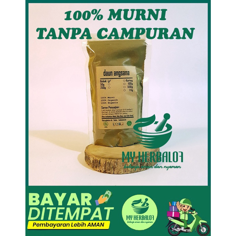 

Herbal Daun Angsana Bubuk / Sonokembang / Pterocarpus Indicus / Bubuk Halus / Murni Tanpa Campuran