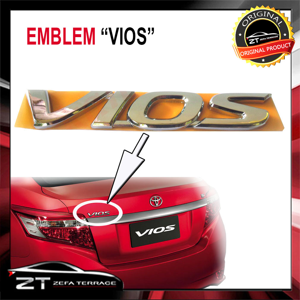 Emblem/Logo Tulisa  VIOS Bagasi Belakang - Original