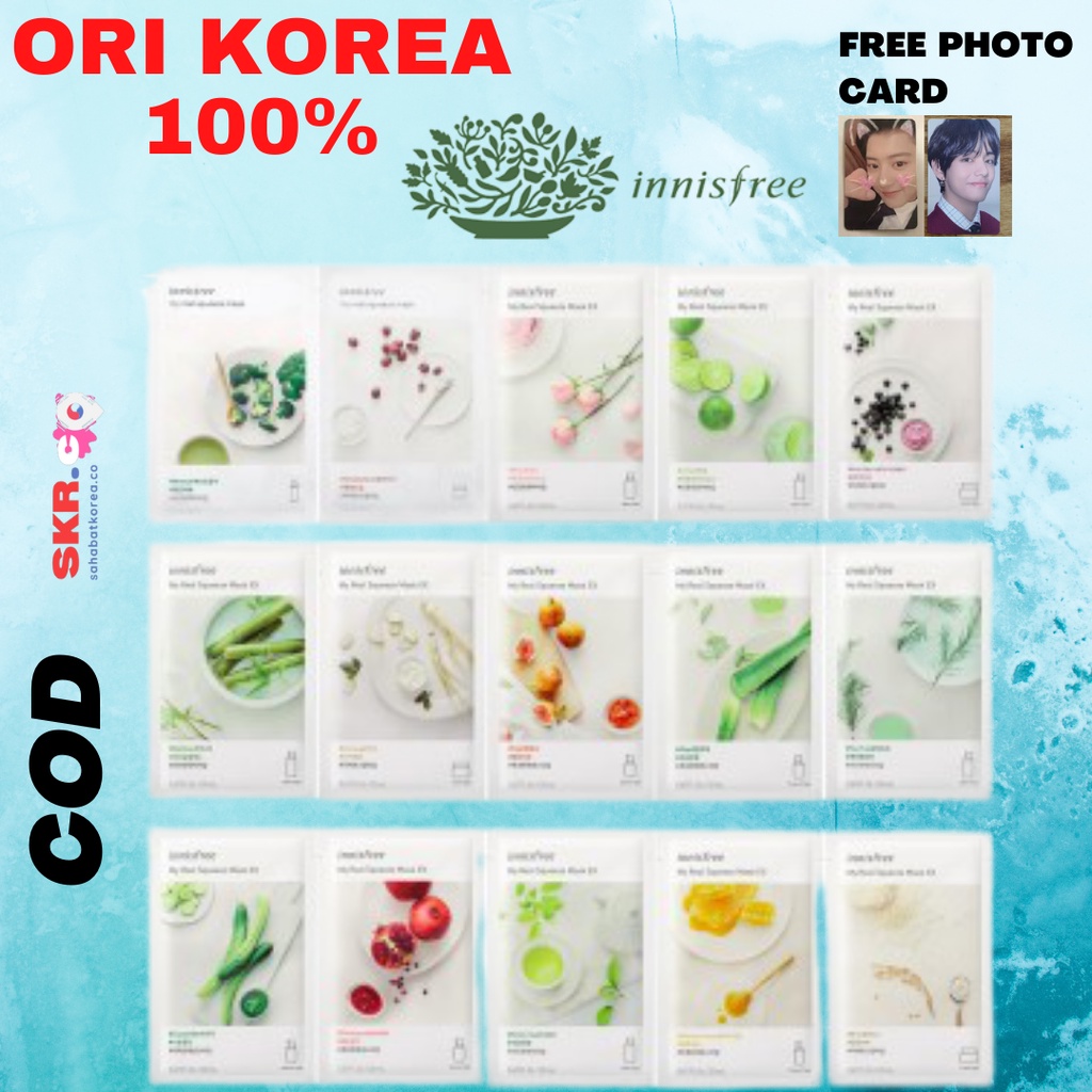 (BPOM) SHEET MASK INNISFREE ORIGINAL KOREA, SHEET MASK INNISFREE BPOM, SHEET MASK ORIGINAL 100%, SHE