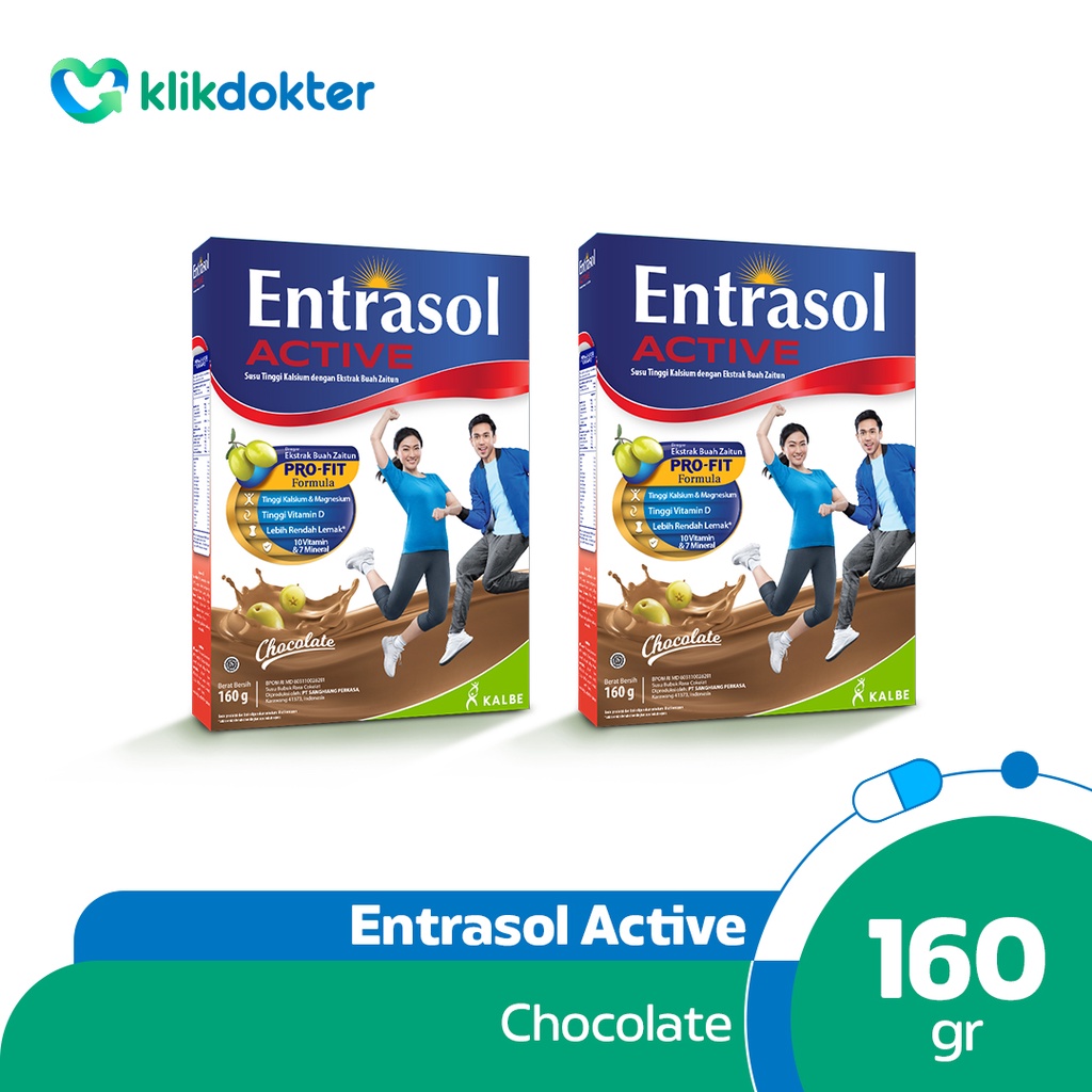 Jual Entrasol Active Chocolate 160gr (Twin Pack) | Shopee Indonesia